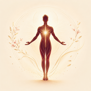 Human figure radiating everyday vitality