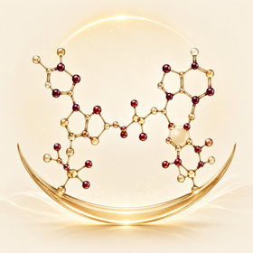 NAD plus coenzyme supported by a golden arc